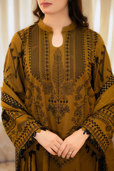 3pc unstitched dhanak dress with dhannak Emb shawl