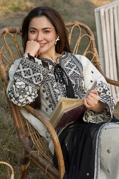 3pc unstitched dhanak dress with embroidered dhanak shawl