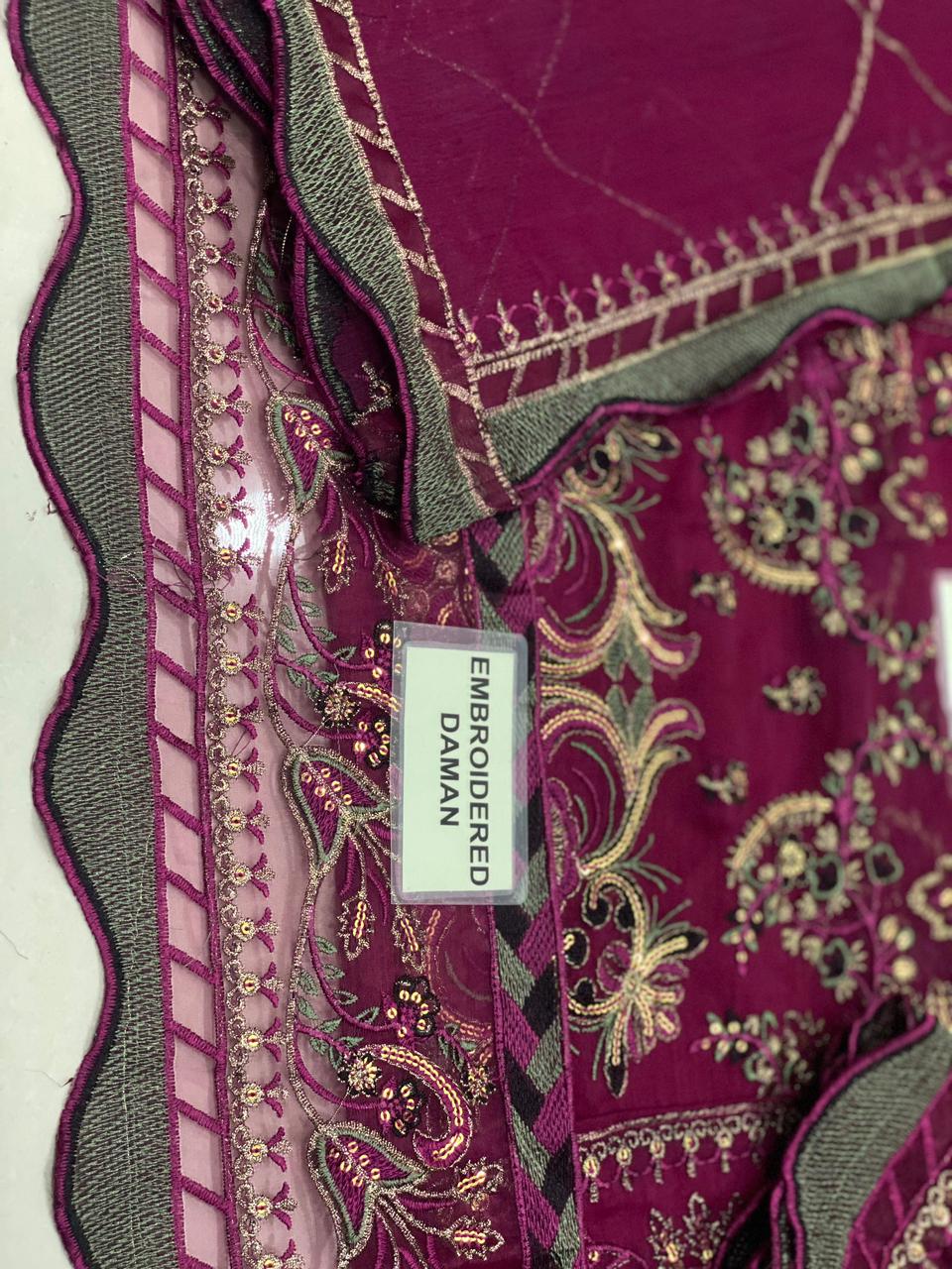 ASIM JOFA Chiifon Heavy Embroidered Spengle work