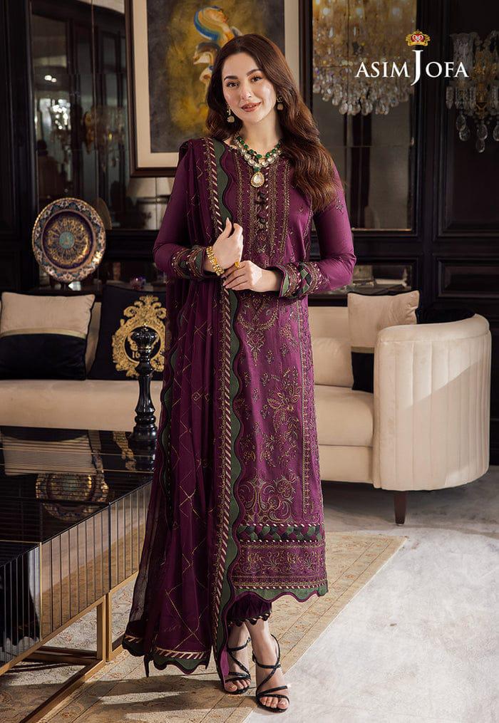 ASIM JOFA Chiifon Heavy Embroidered Spengle work
