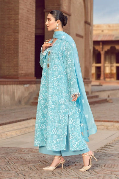 Bareeze Linen dress Embroidered Shirt and chiffon dupatta 3 Piece
