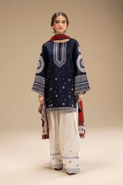 3pc unstitched dhanak dress with dhannak dupatta
