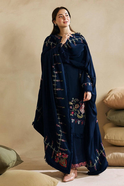 3pc unstitched dhanak dress with dhannak Emb shawl